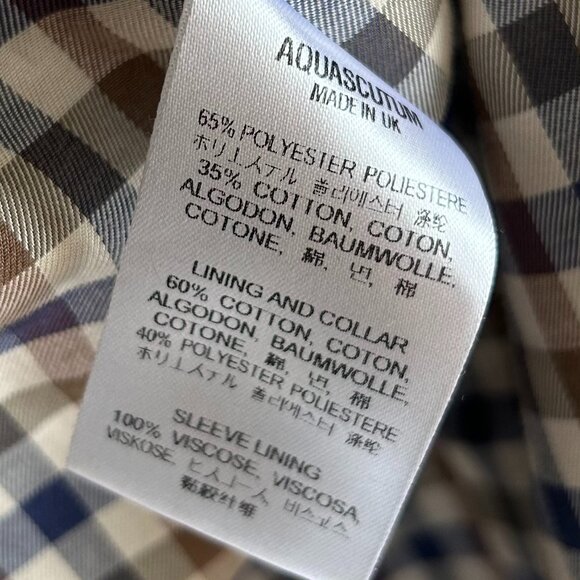 Aquascutum Navy Trench coat Size 48 - Picture 8 of 11